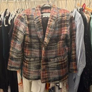 Ba&sh Plaid Blazer Jacket XS
